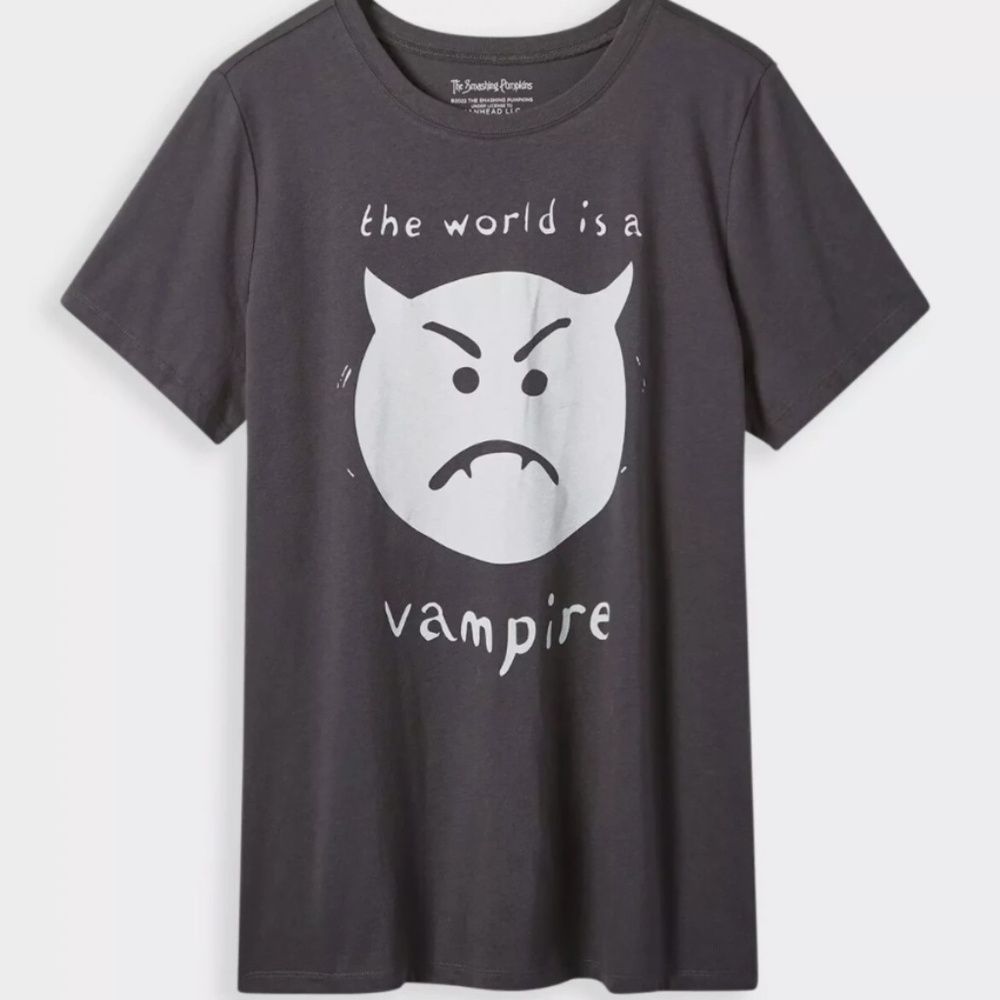 Torrid's Smashing Pumpkins Shirt, Classic Cotton Crew Neck Tee, Gray 3/3X